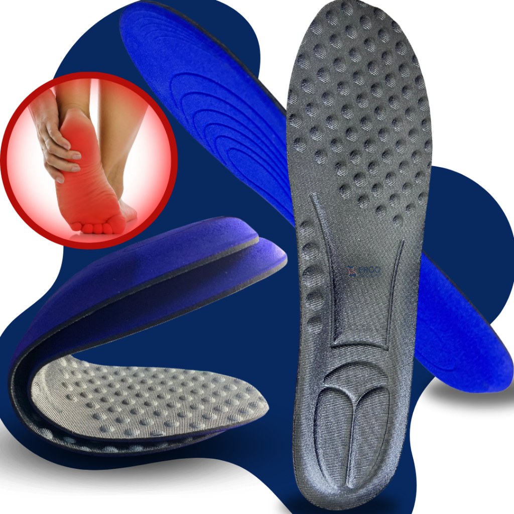 Palmilha Ortopédica Macia Anti Impacto Para Coturno, Tenis E Sapatos