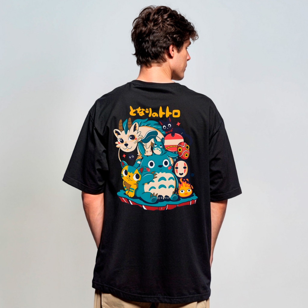 Camiseta Oversized Streetwear Personagens Estudio Viagem Anime Filme Anime REF 2646 Home Custom