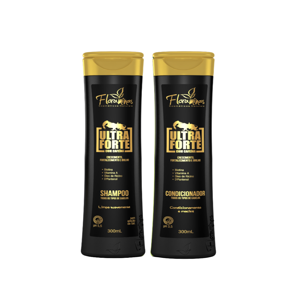 Kit  Shampoo e Condicionador Ultra Forte 300 ml Floraminas