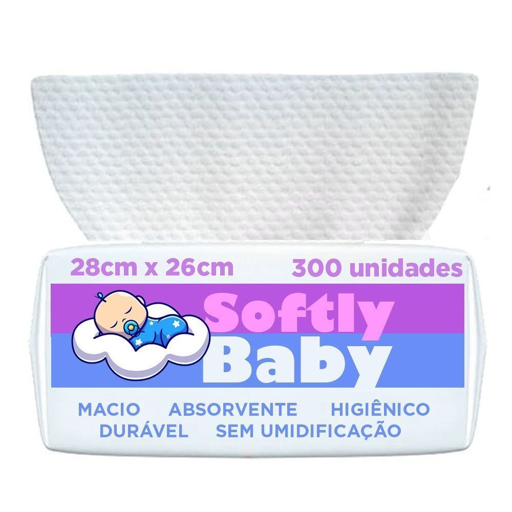 300Un Lenço Toalha Multiuso Para Bebê – Suave e Hipoalergênico (algodão e poliéster)