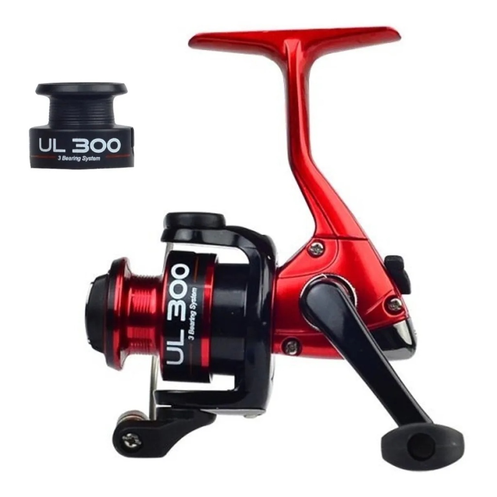 MOLINETE DE PESCA MICRO MARINE SPORTS ULTRA LIGHT UL 300 COM CARRETEL EXTRA