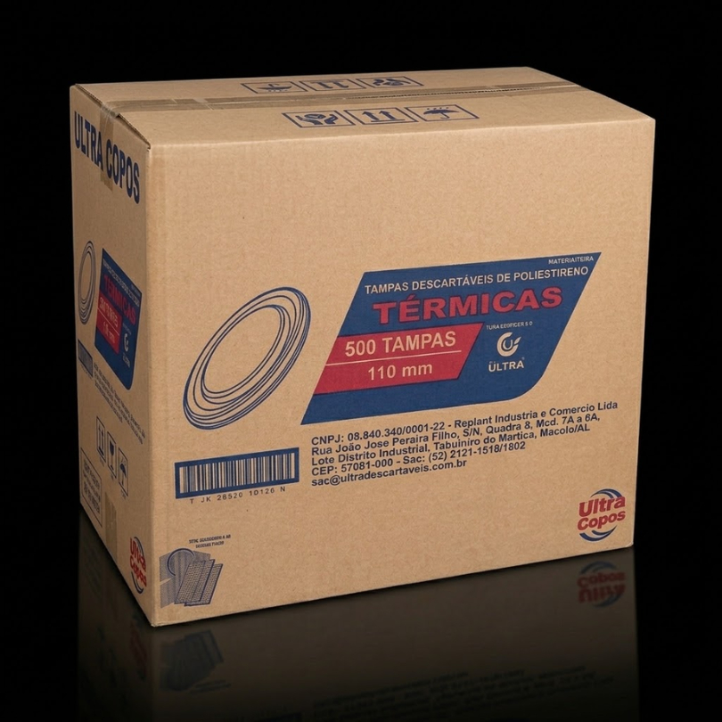 Tampa para Pote Térmico Ultra 500un 240/300/360 e 480ml | Pote de Isopor | TT110