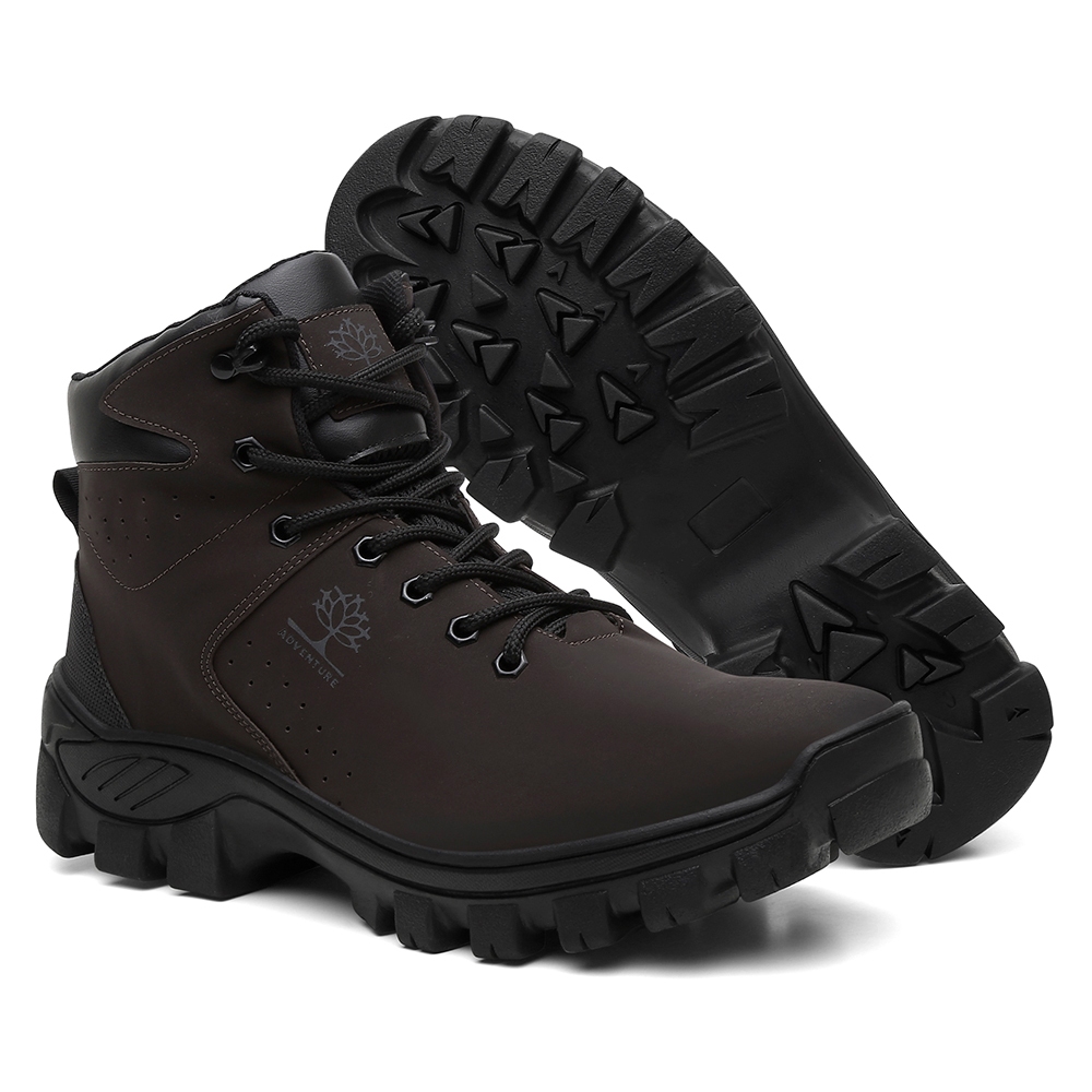 Coturno Masculino Adventure Para Trilhas, Viagens E Dia A Dia
