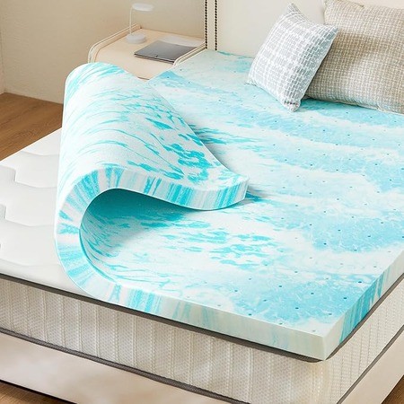 214286 Topper De Colchão Queen Size Cooling Gel Memory Foam Bed Toppers
