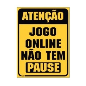Quadro decorativo 1 peça Tema Gamer - Jogo Online Não Tem Pause - Disponível em diversas opções de t