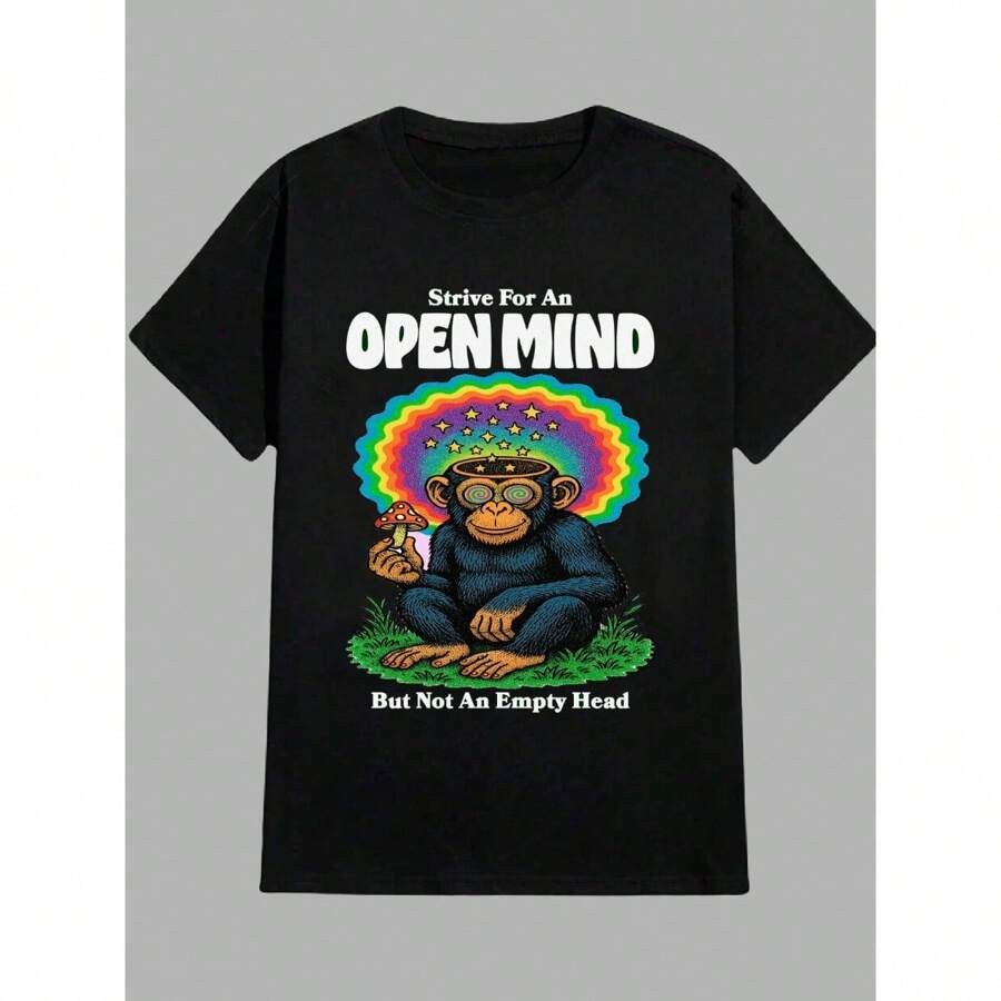 Camiseta Streetwear Open Mind Street Moda De Rua Cultura Urbana Skatistas Unissex Masculino Feminino