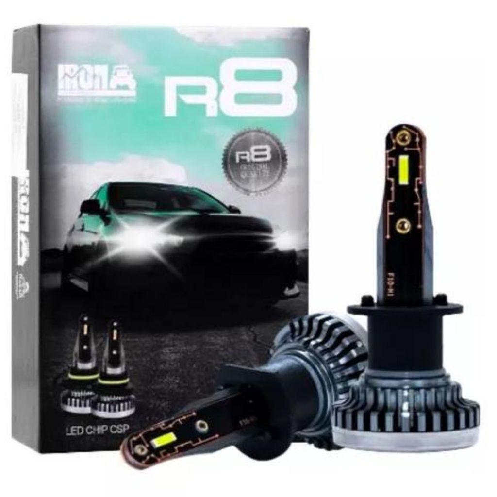PAR LUZ LED FAROL CARRO H1/H3/H4/H7/H13/H27/9005(HB3)/9006(HB4) - R8