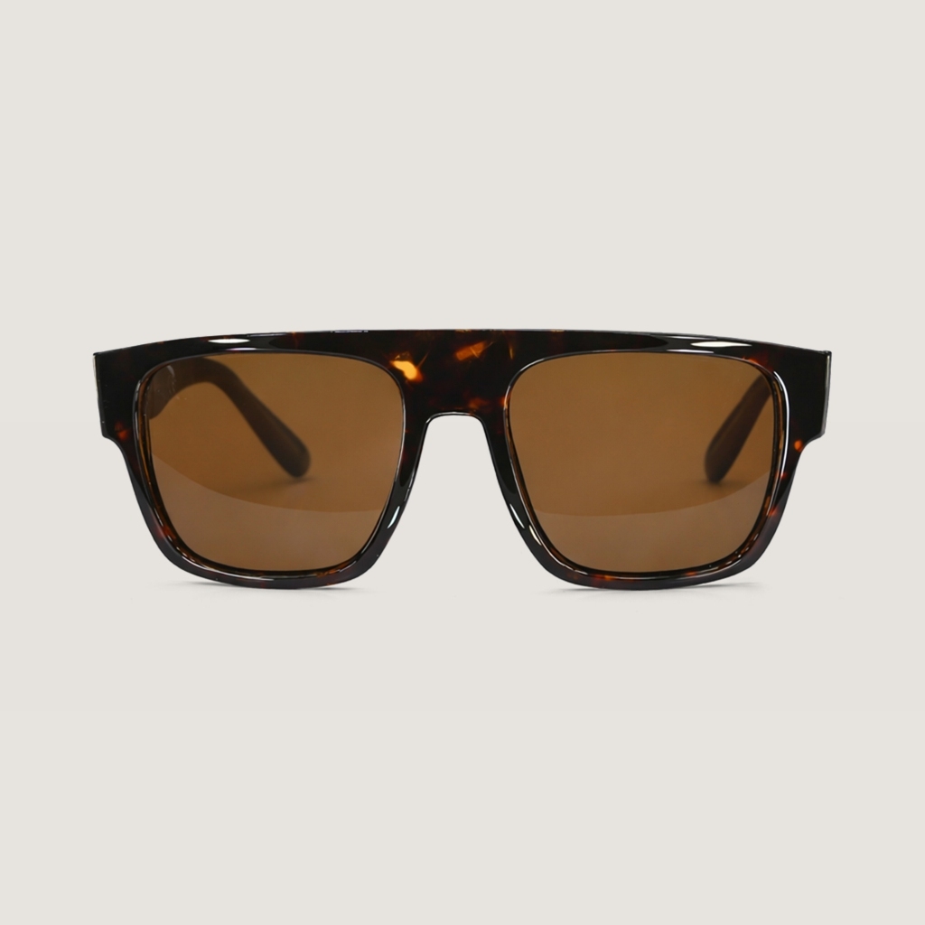 Óculos Qix Skate 01 de Sol Masculino Feminino Básico Marrom Lente Escura Plástico