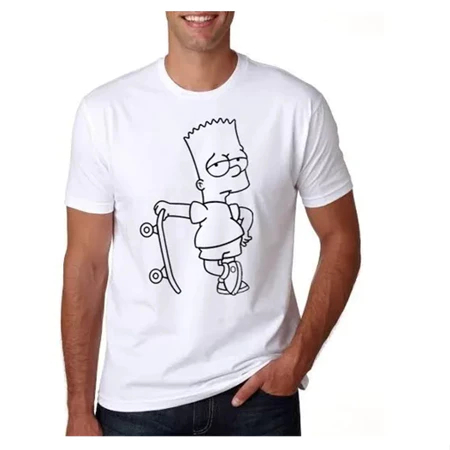 Camiseta Camisa Bart Unisex Basica Tradicional Skate Vazado