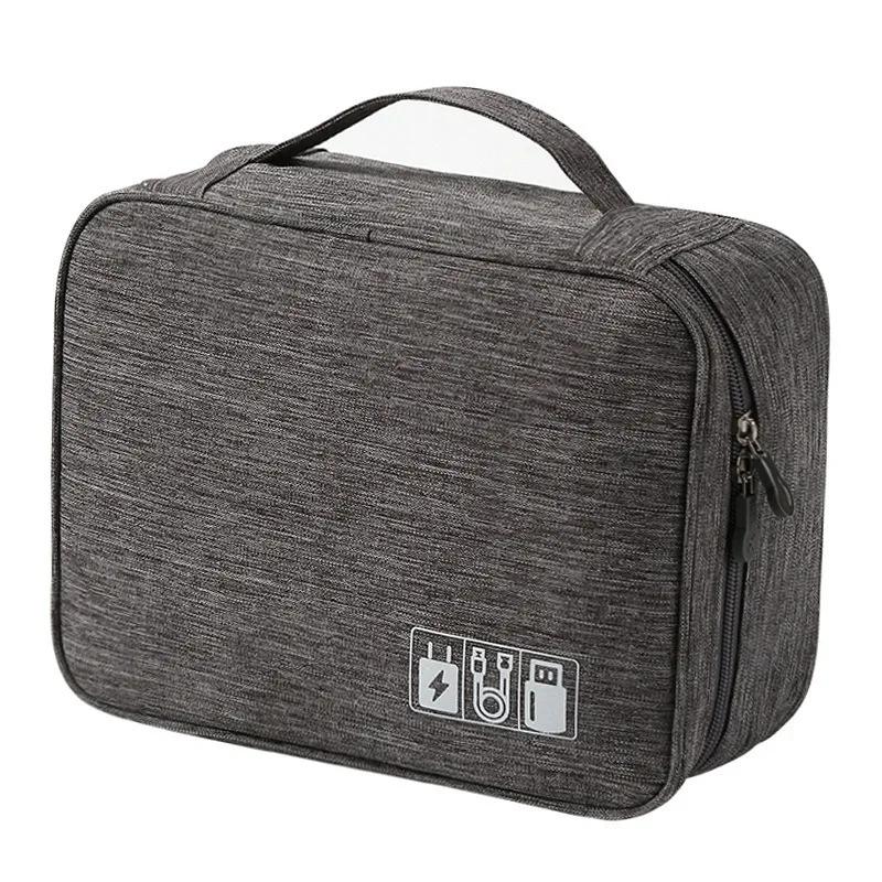 Large-Capacity Cable Storage Pouch, Portable Digital Accessory Travel Mini Bag for USB Cables, Detachable Charger Plugs