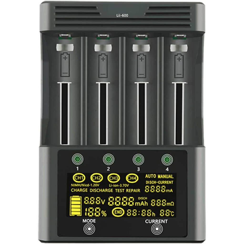 Carregador Testador De Baterias Liitokala Lii-600