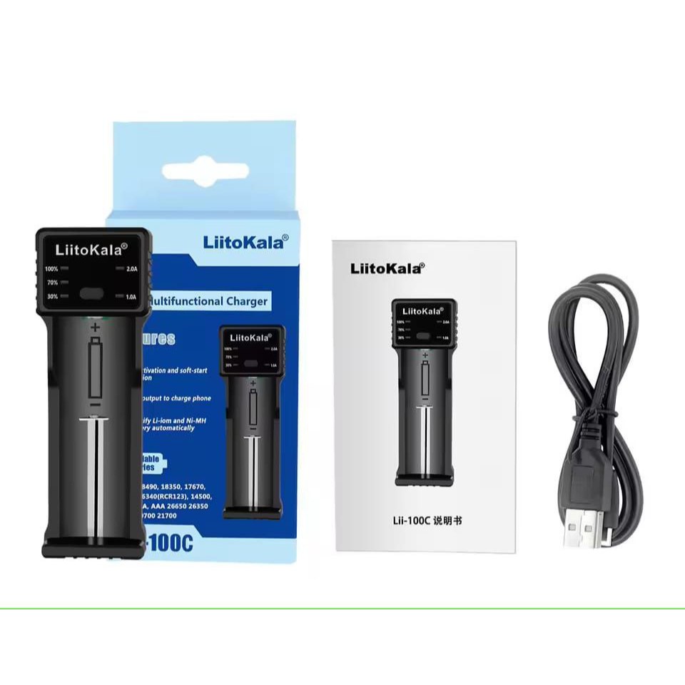 Liitokala Lii-100c Smart, Carregador De Bateria Inteligente