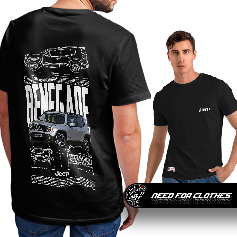Camiseta Jeep Renegade, SUV, Off-Road, Aventura, Estilo