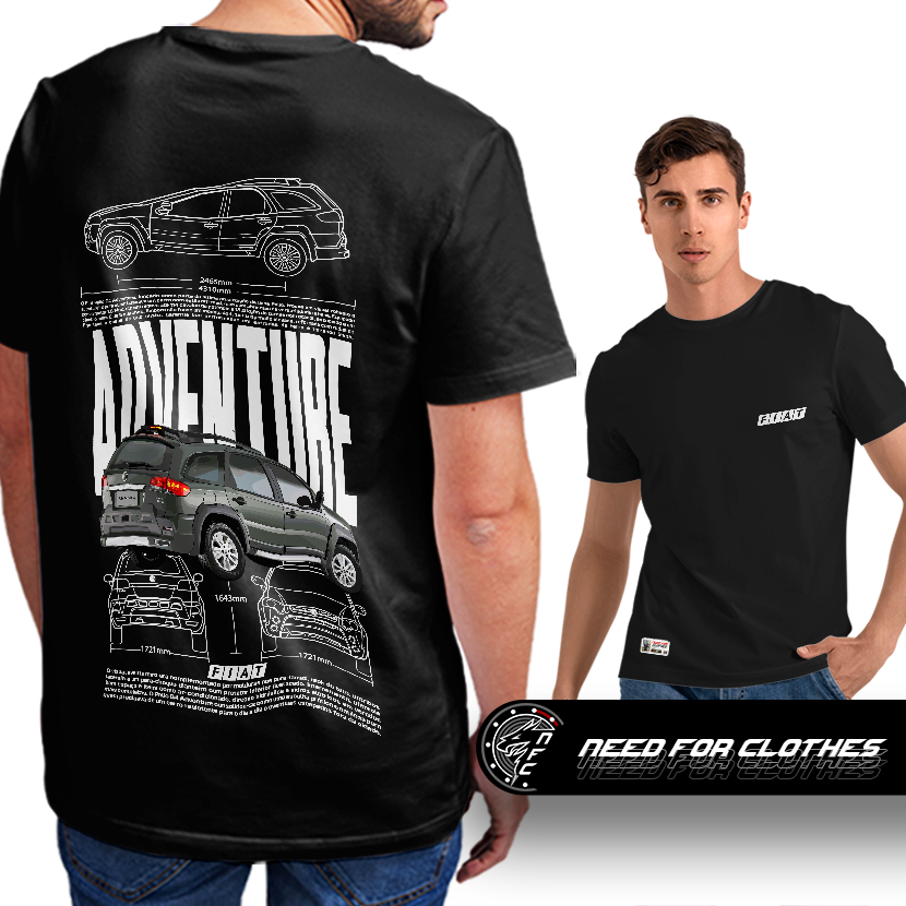 Camiseta Fiat Palio Adventure, Locker, 1.8 16V, SUV Compacto Off-Road