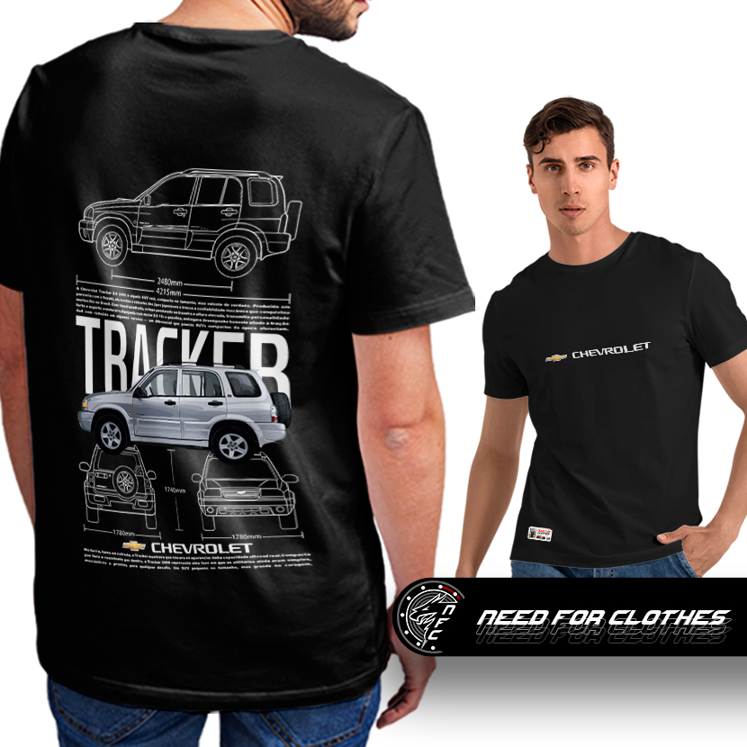 Camiseta Chevrolet Tracker 2008 SUV 4x4 Off Road Cultura Automotiva Raiz Motor 2.0