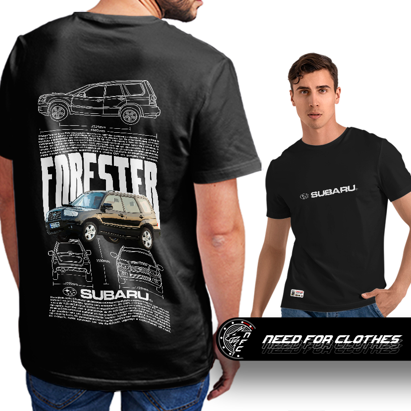 Camiseta Subaru Forester 2008, Boxer Turbo, AWD, SUV Esportivo, Off-Road, JDM