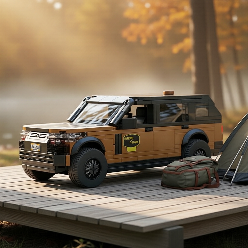 Blocos de Montar de SUV Off-Road para Crianças, Tijolos de Veículos Montáveis, Modelo de Simulação, Presente para