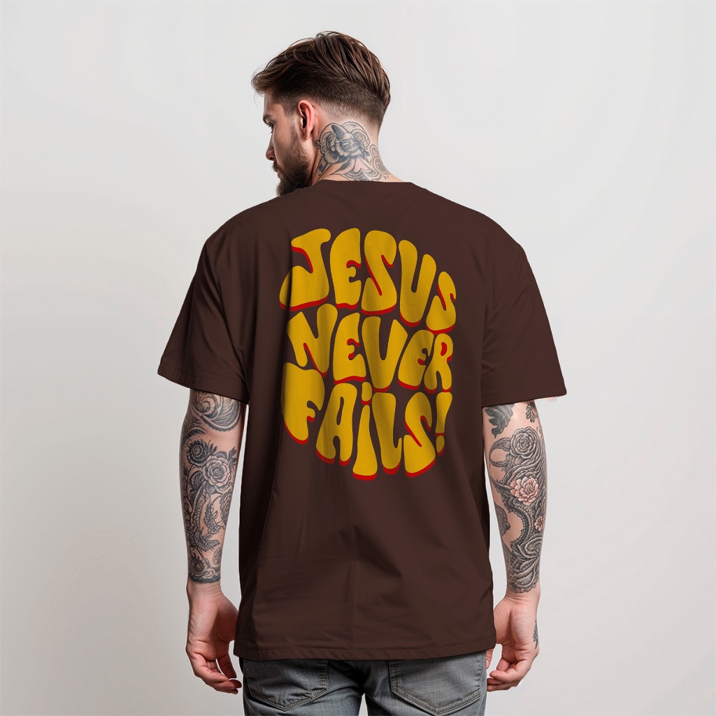 Camiseta Jesus Never Fails Diverse Estillos Camisa Masculina Manfinity Algodão 100% Street Wear