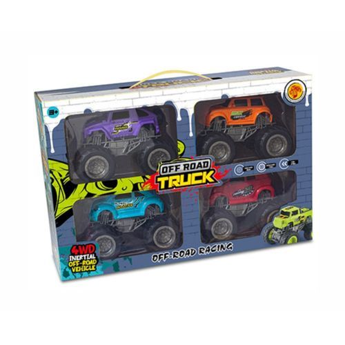 Kit Maleta Carrinhos Monster Truck Resistente Divertido Colecionavel Crianças Off Road