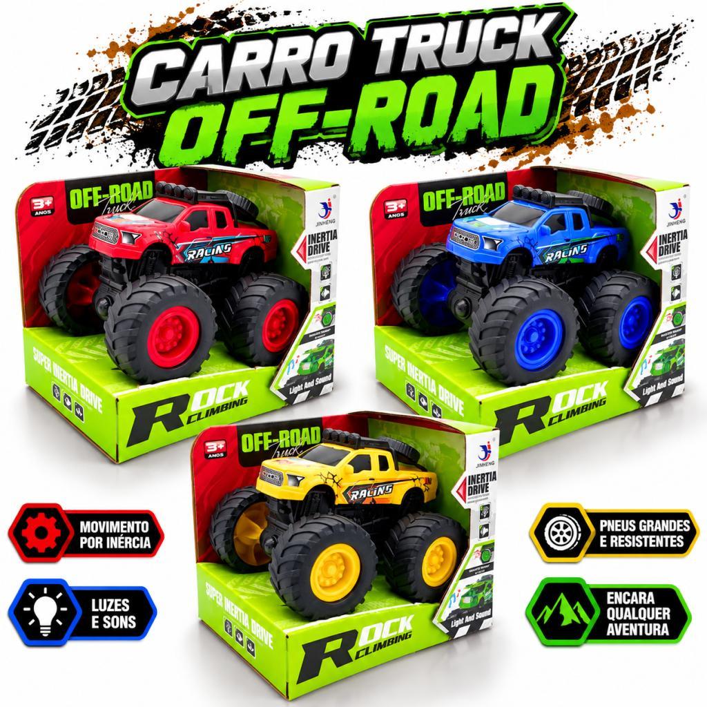 CARRO TRUCK OFF-ROAD SORTIDO FRICÇÃO - ZOOP TOYS