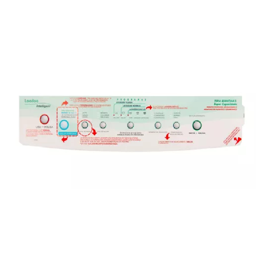 Adesivo Lavadora Brastemp Intelligent Tira Mancha Bwq24b 7kg