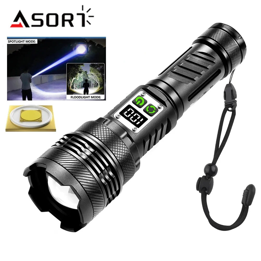 Most Powerful Tactical Torch High Power LED Flashlight Zoom Spotlight Explosion-proof Hand Lantern Waterproof Outdoor Camping