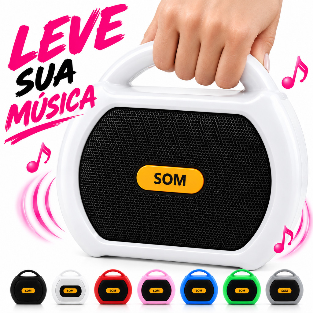 Novo alto-falante Bluetooth portátil único de 3 polegadas, mini alto-falante portátil para uso externo, formato de macar