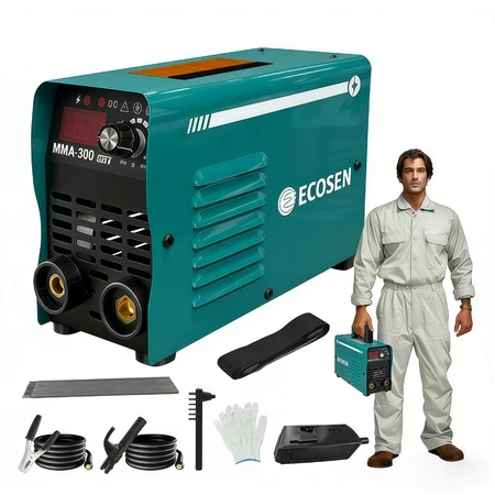 ECOSEN IGBT MMA 300/400 Portable Inverter Welding Machine with Digital Display, Electrode Welder Kit, Non-Stick Coating