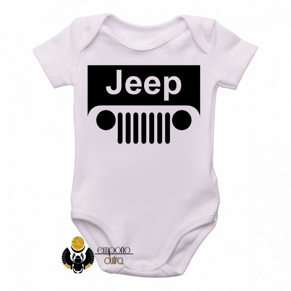 body nenê roupa bebê Jeep off road