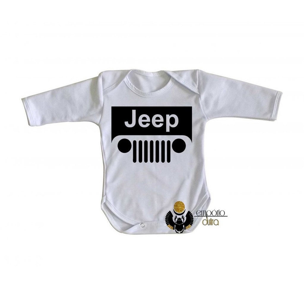 body nenê roupa bebê manga longa Jeep off road
