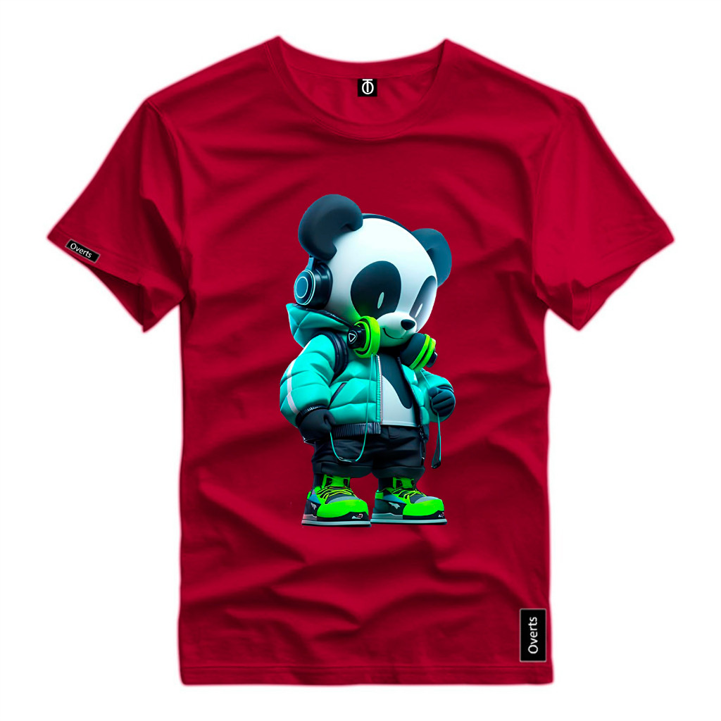 Camiseta Estampada Urso Com Fone Moletom Style Camisa Personalizada Algodao Premium