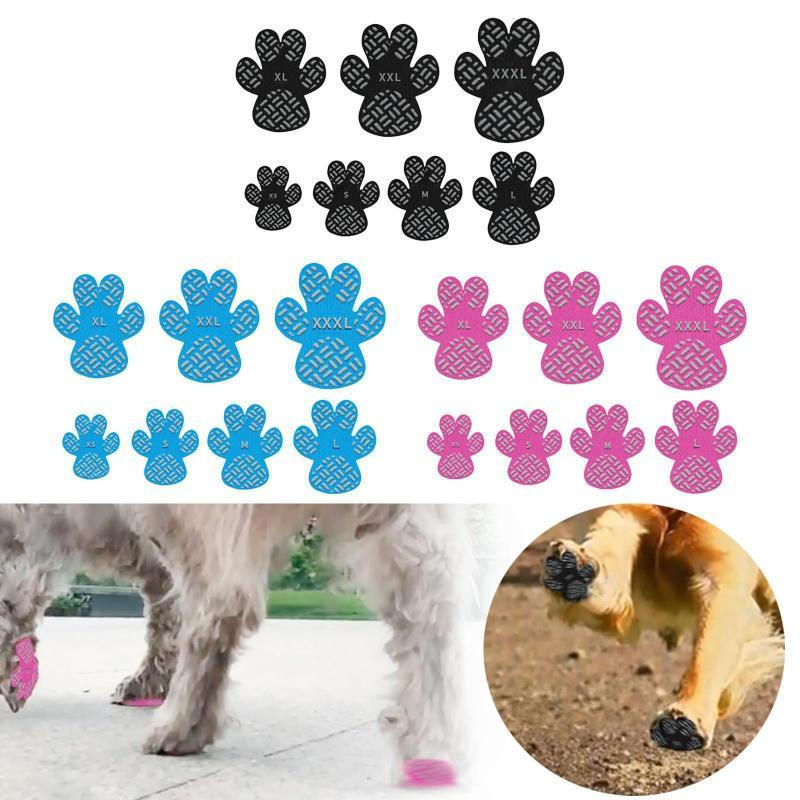 [Fineblue] 4 Peças Almofadas De Pata De Cachorro Com Botas Adesivas Mais Fortes Meias Remendo De Pé À Prova D'água Para