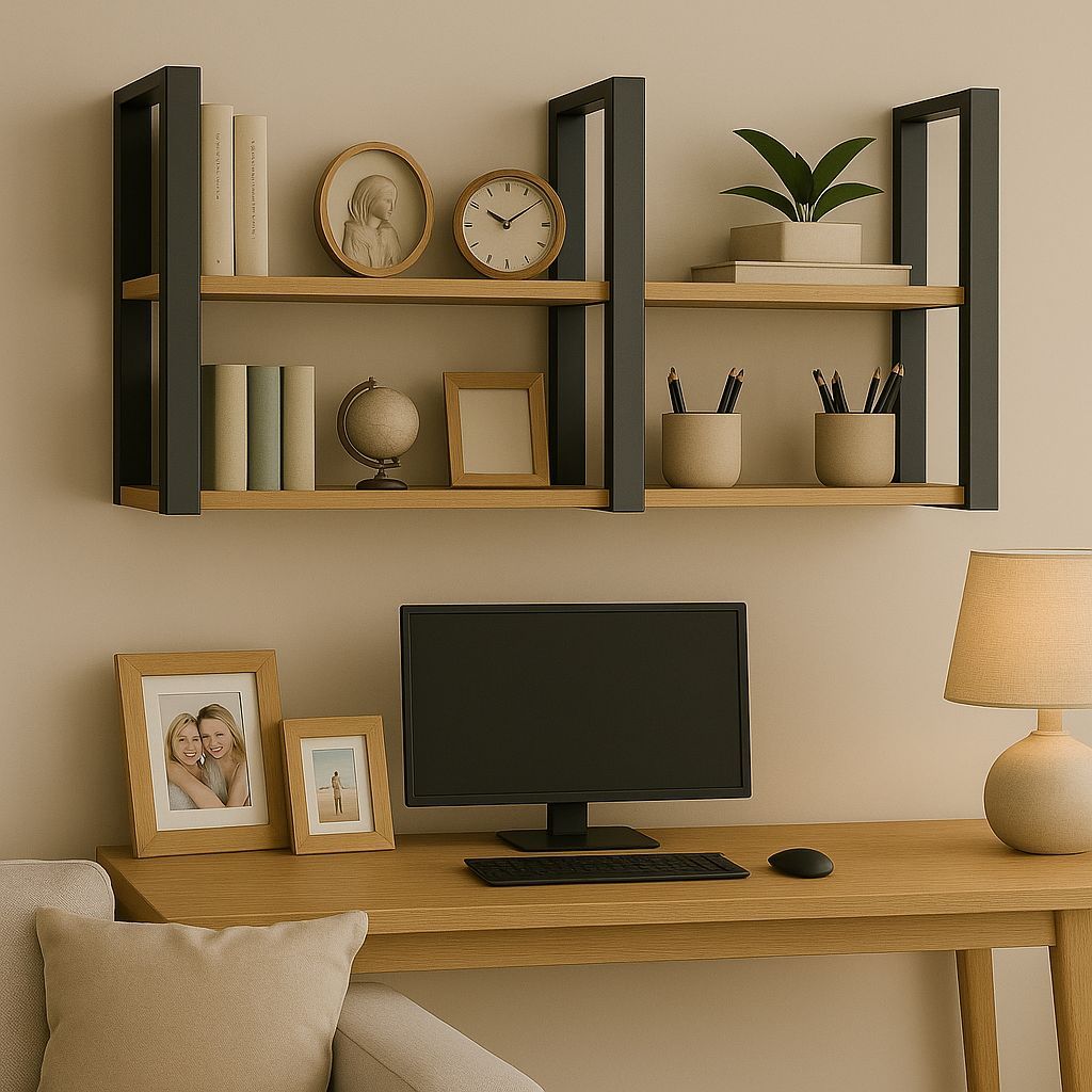 Prateleira  Para Escritorio Decorativa Organizadora Armazenagem