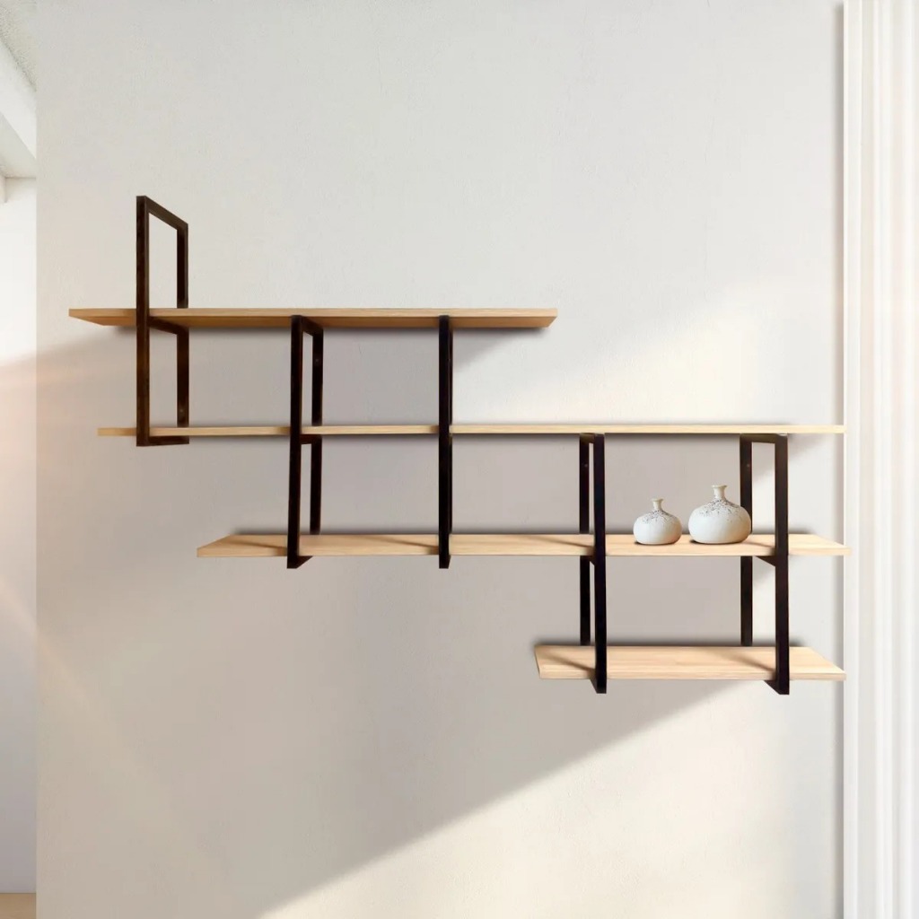 Prateleira P/ Armazenamento Decoração Industrial Resistente Suspensa Parede Fixa Flutuante