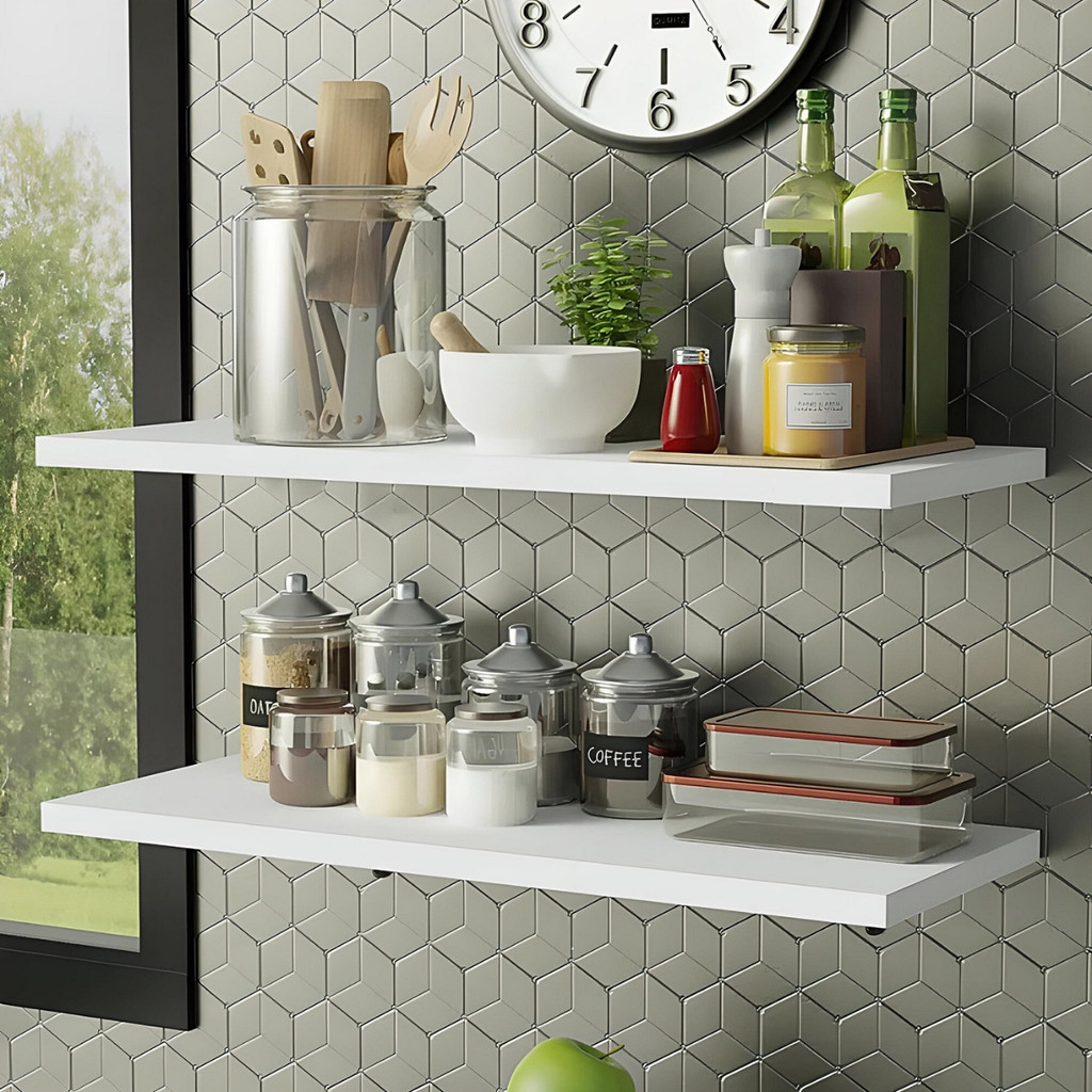Prateleira Lisa MDF 15x60 Suporte Oculto Invisível Resistente a Peso e Riscos