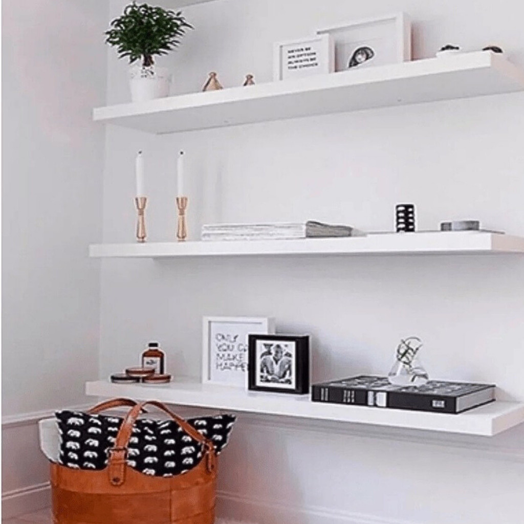 Prateleira Flutuante Lisa MDF 15x60 Suporte Oculto Fácil Instalação Decoração