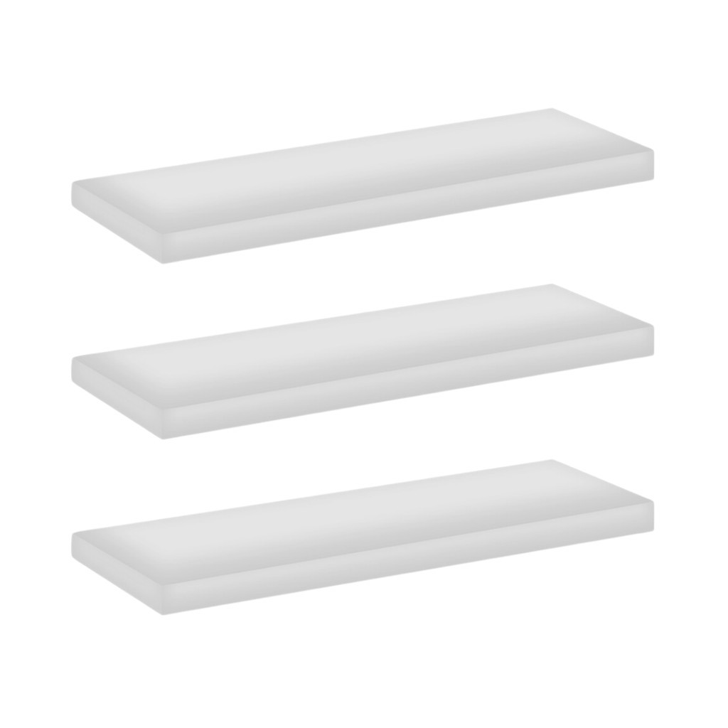 Kit 3 Prateleiras Flutuantes 20x40 MDF Marítimo Resistente Suporte Invisível Decoração