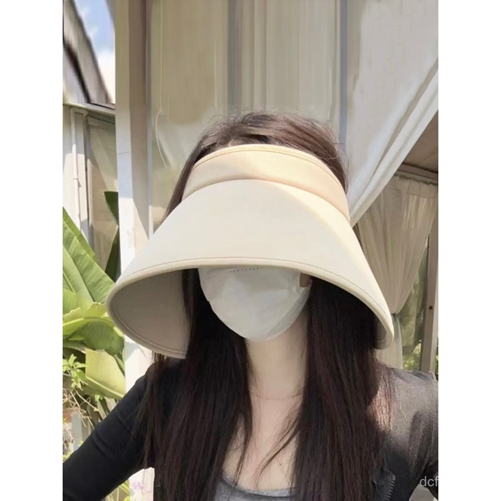 Wrap-around Visor Sun Hat for Women2024New Foldable Outdoor Cycling Wide Brim Sun Hat Without Top