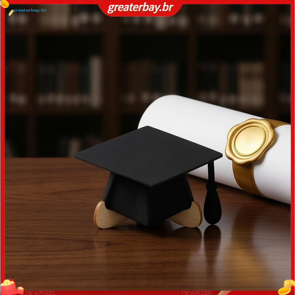 Wooden Graduation Sign Board with Black Cap Guest Book Alternative for Class of 2026 Congrats Party Supplies Photo Props
