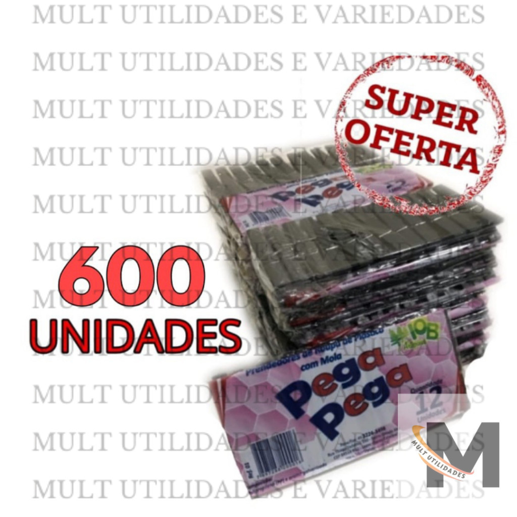 KIT 600 prendedor preto pregador plástico de roupa super resistente PROMOÇAO