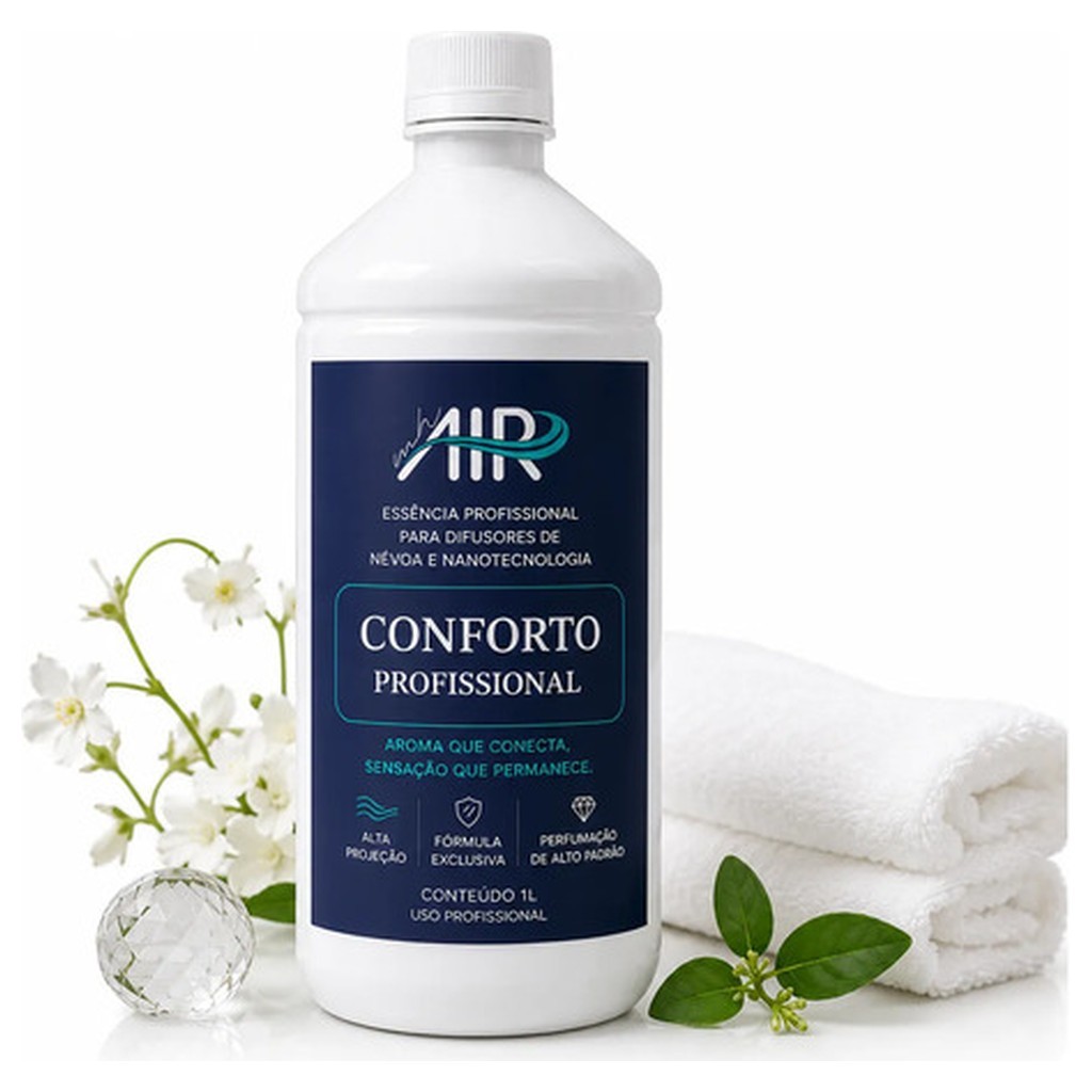 Essência Refil Profissional Conforto 1L MH Air para Aparelhos Névoa Nanotecnologia Difusor Ultrassônico Aromatizador