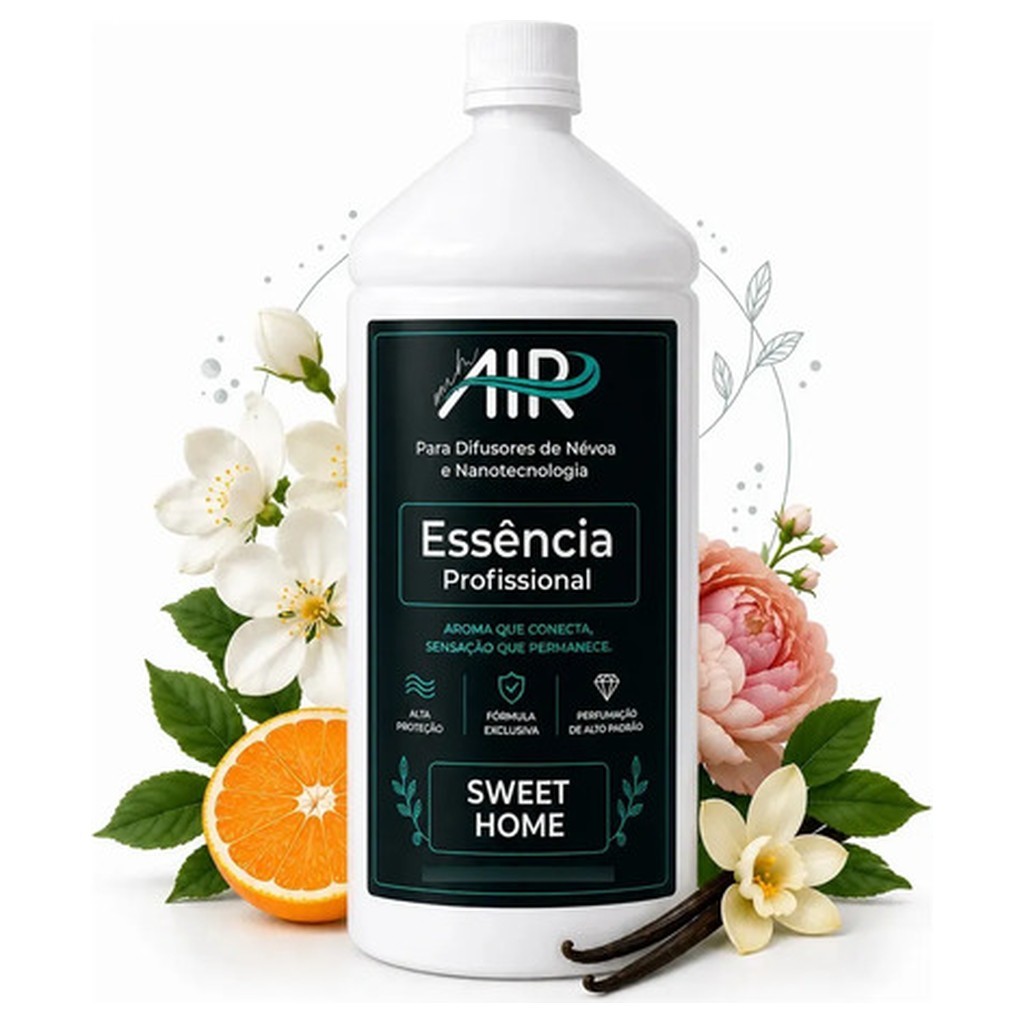 Essência Refil Profissional Sweet Home 1L MH Air para Difusor Névoa Nanotecnologia Aromatizador Ambiente