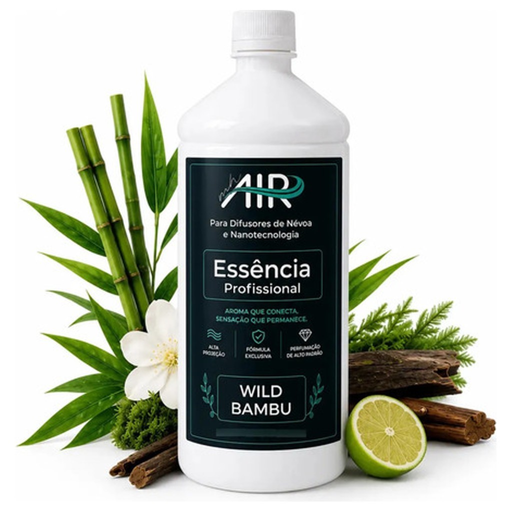 Essência Refil Profissional Wild Bambu 1L MH Air para Difusor Névoa Nanotecnologia Aromatizador Ambiente