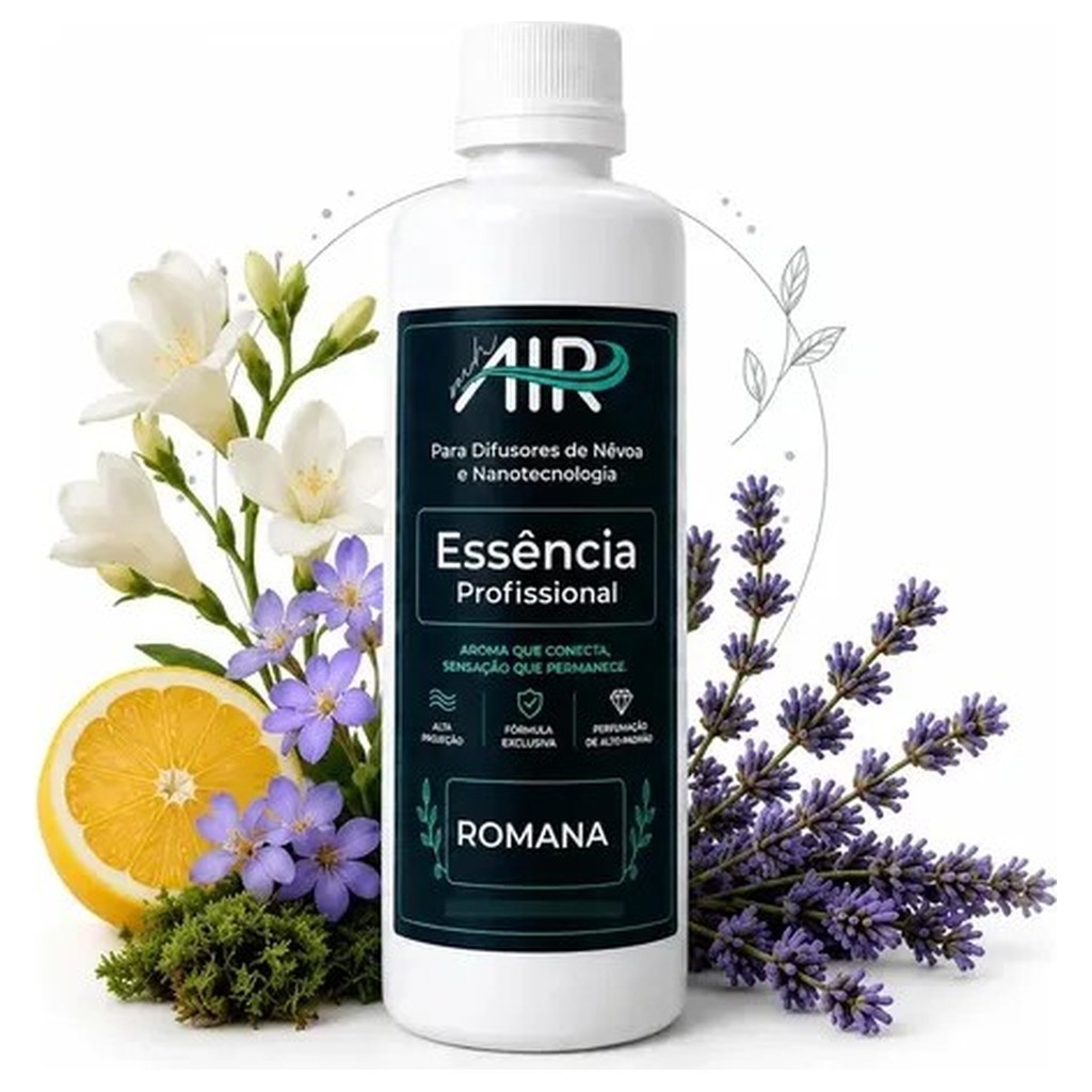 Essência Profissional Romana 150ml MH Air para Difusor Névoa Nanotecnologia Aromatizador Ambiente Refil