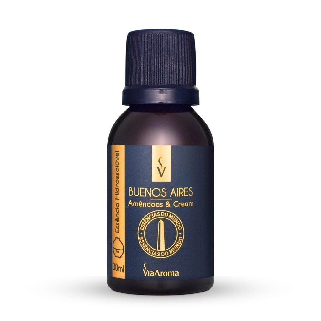 Essência Hidrossolúvel Via Aroma 30ml Mundo Buenos Aires Difusor Fragrância Perfume Casa Premium Floral Cheirosa