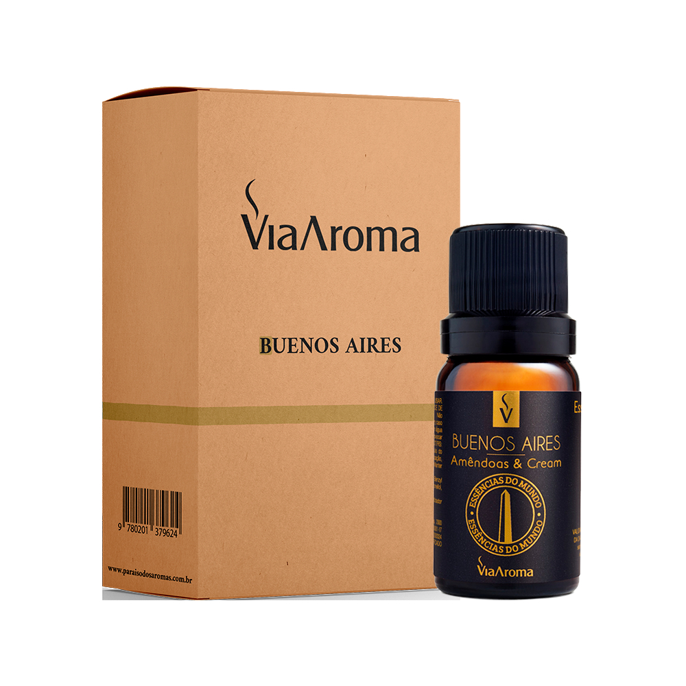 Essência Buenos Aires Via Aroma 10ml Linha Mundo Para Aromatizador e Difusor de Aromas