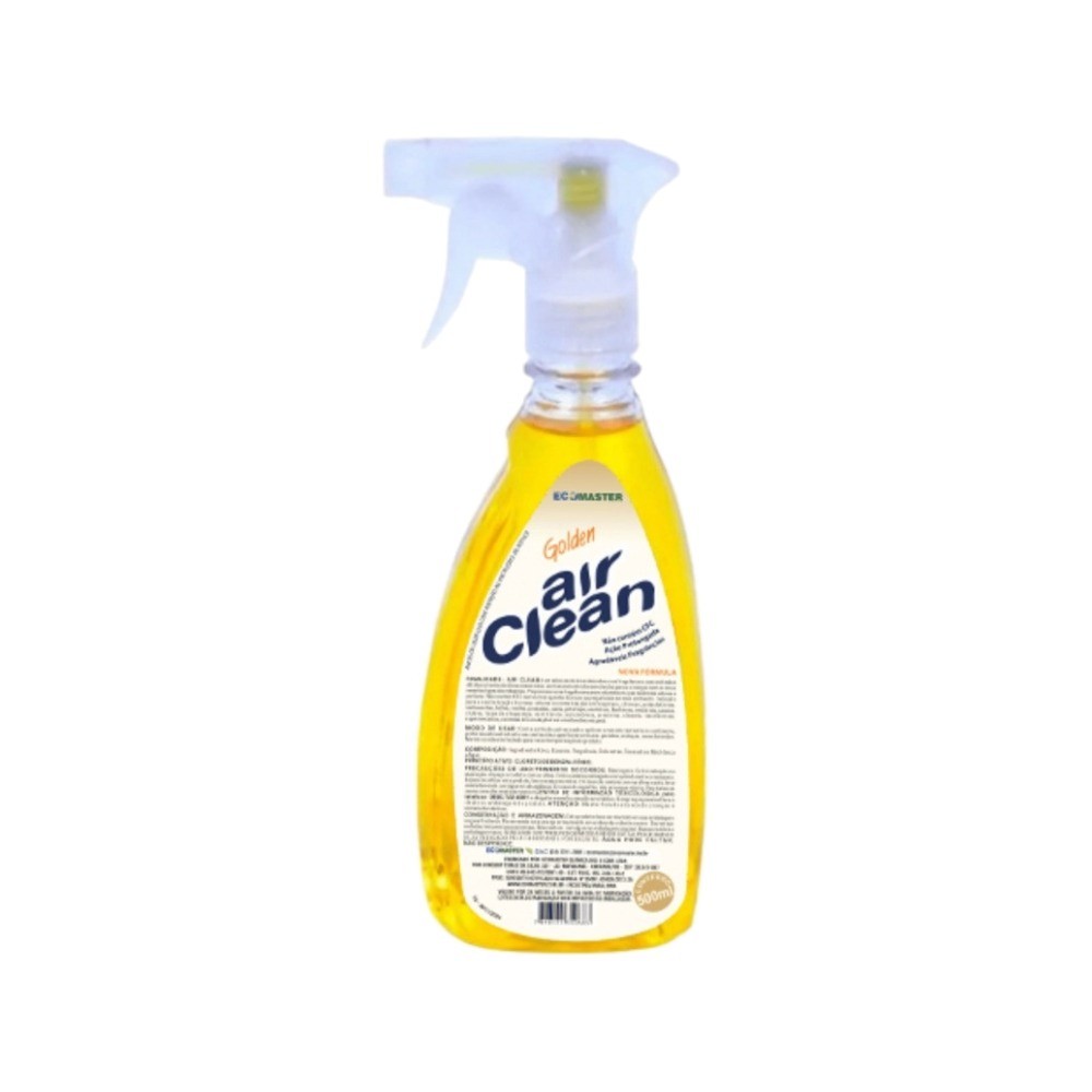 Aromatizante Air Clean Golden 500ml - Odorizador Com Fragrância Suave e Duradoura Para Ambientes