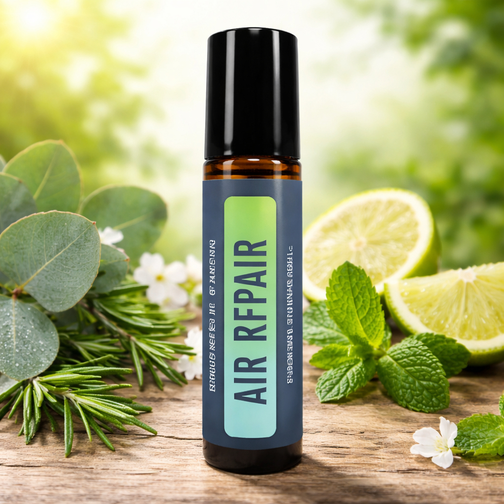 Roll-on Blend Oleo Essencial Com 10ml Air Repair - Reparação Do Ar / Vegano / Natural Frag