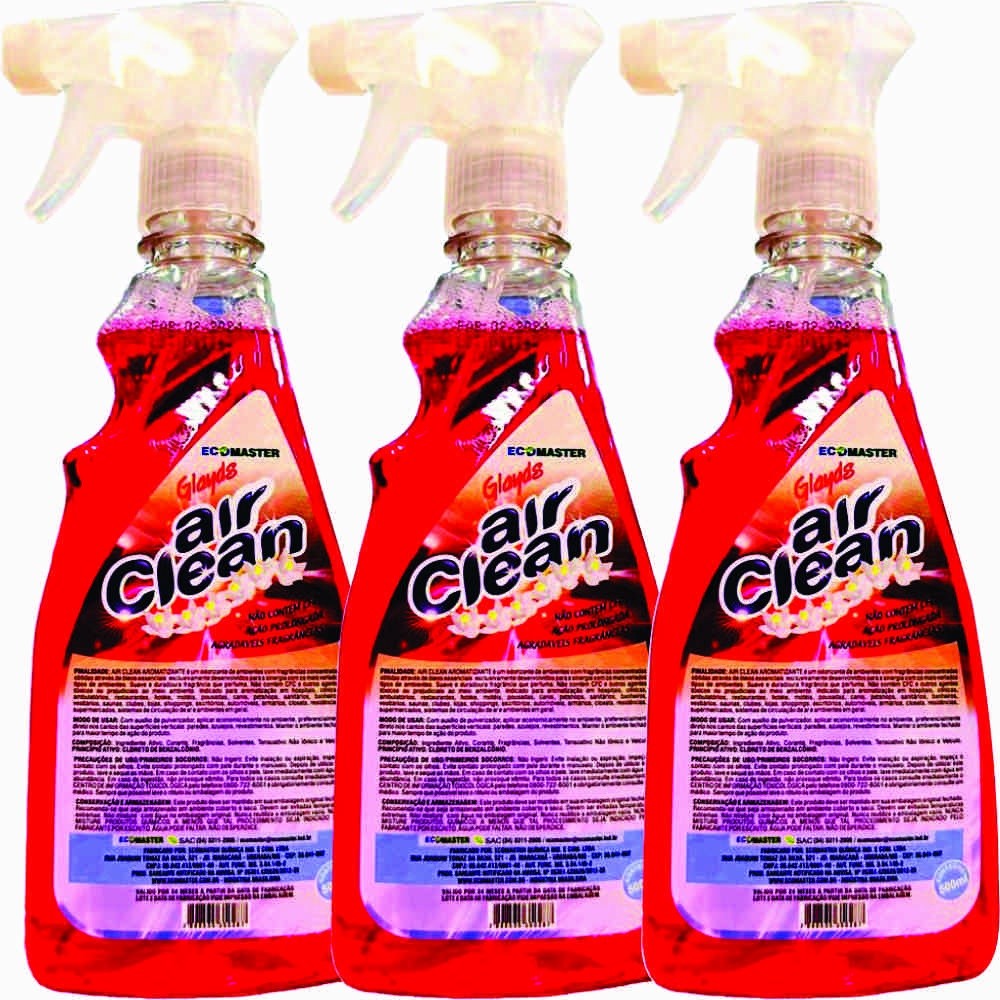 Aromatizante Air Clean Glayds / Flower / Golden 500ml - Odorizador Com Fragrância Suave e Duradoura para Ambientes
