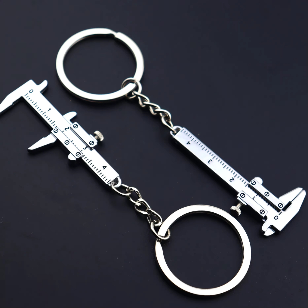 Mini Paquimetro de aço ino 40mm chaveiro / Edc gear mini abridor de garrafa